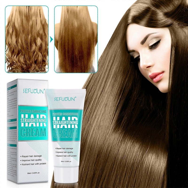 Hair Straightening Cream Natural Smooth Without Hurting Hair For All Hair Types