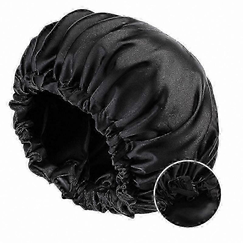 Microwaveable Heat Cap for Deep Conditioning and Hair Therapy (Black)