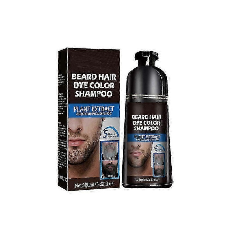 100ml Herbal Extract Fast Permanent Black Dye Grey Hair Shampoo Natural Black Beard Dye Shampoo For Men Hair Color Dye Cream