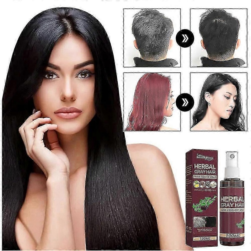 100ml Herbal Gray Hair Verse Essence Spray Hair Restoration Black Hair