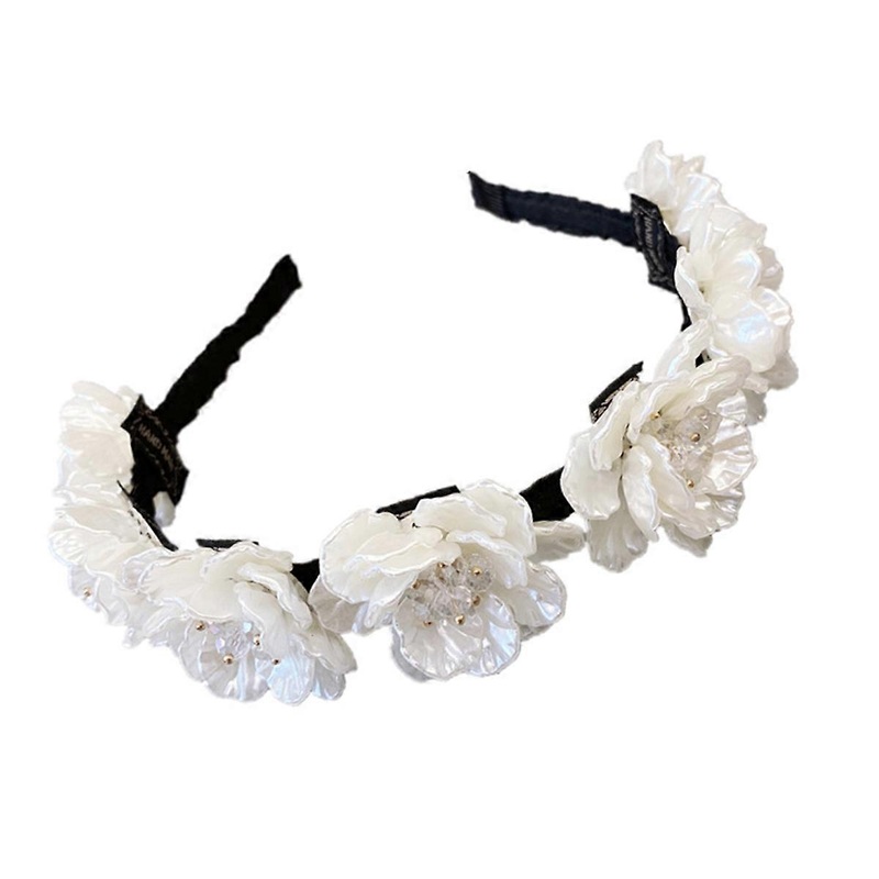 1pcs resin simulation wreath headband Headband with diamond flower decoration hairstyle