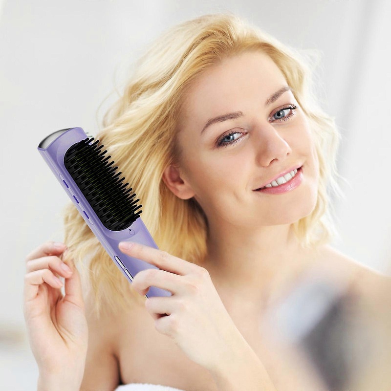 Lazy Hair Straightener Wireless Hair Straightener Mini USB Charging Portable Travel Straightener Curled Dualed Use Artifact Mini Straight Hair