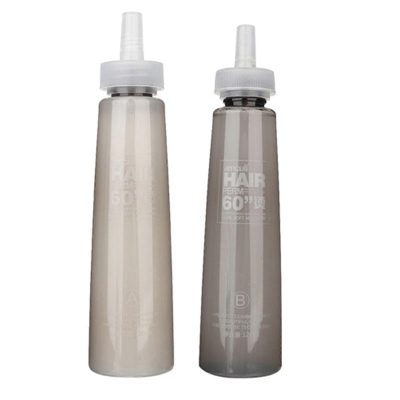Lot de 2 liquides professionnels pour permanente longue dure, 120 ml, pour salon de coiffure