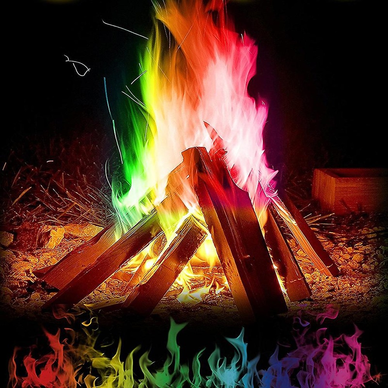 Magics Flames Color Changing Powder Long Lasting Color Flames Packets for Indoor Outdoor