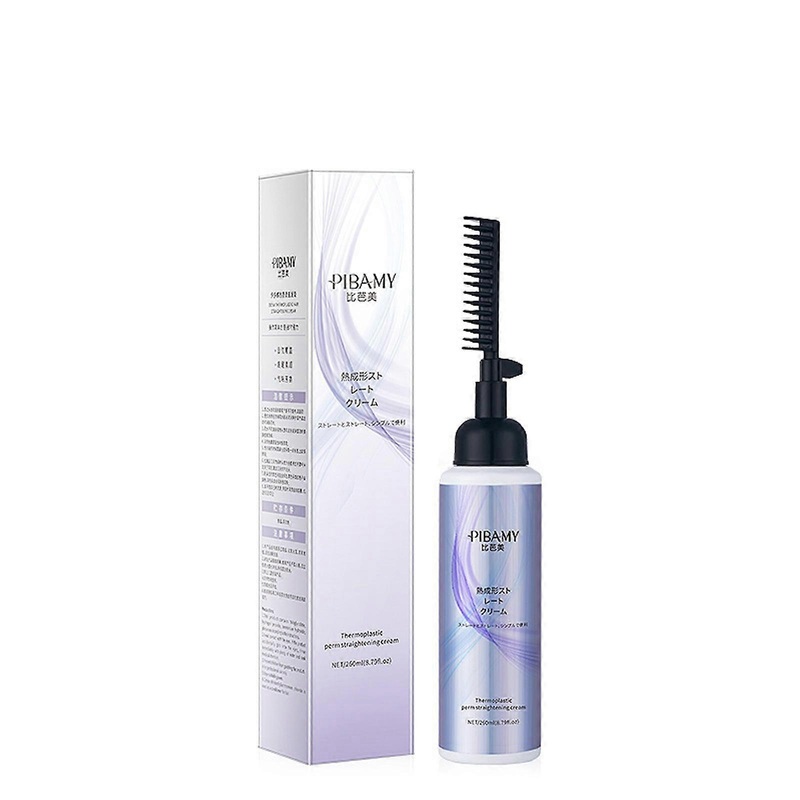 Thermoplastic Hair Straightening Cream Comb in Softener Pull Clip Flat Hair Cold Ironing Agent Household PU2145