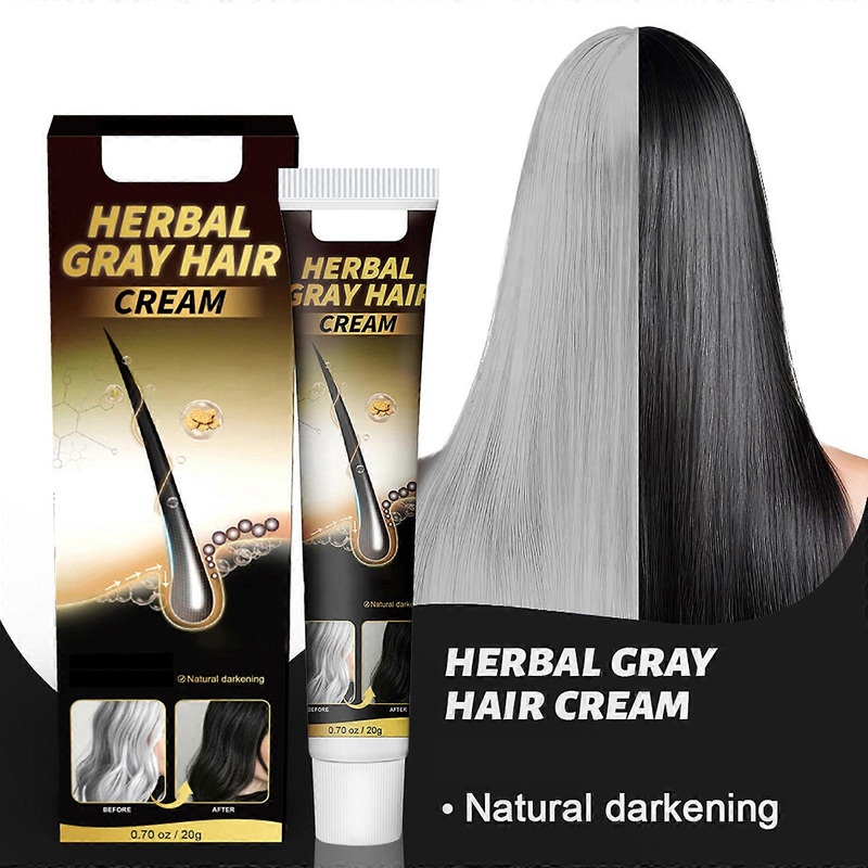 White Hair Blackening Nourishing Cream Gray To Black Hairs Cream 20g