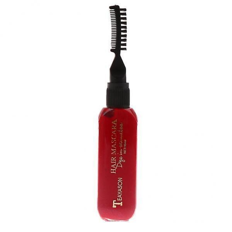 2xDisposable Hair Color Chalk Dye Tint Highlight Streak Mascara Red