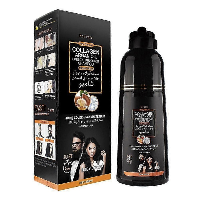 2025 400Ml 100% Natural Permanent Instant Hair Dye Shampoo Argan Coloring Hair