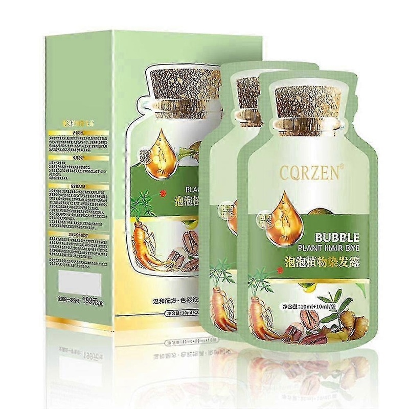 2025 Natural Plant Hair Dye Bubble New Botanical Based Color Bubble Dye for Grey Hair