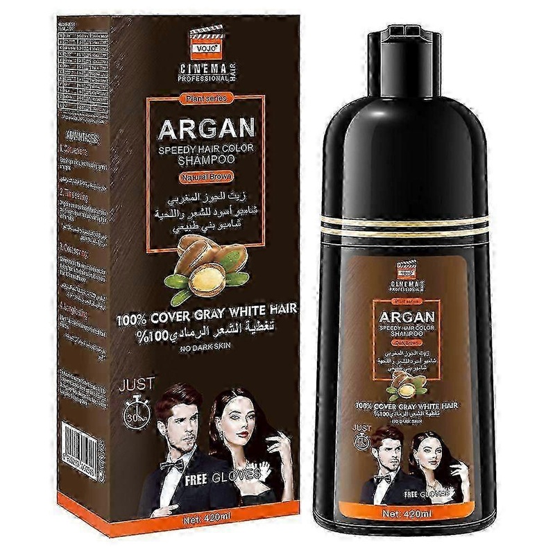 Instant Hair Dye Shampoo for Gray Hair Coverage,Hair Color Shampoo for Men/Women,3 in 1-100% Grey Cover,Herbal Ingredients Hair Shampoo 420ML 2025