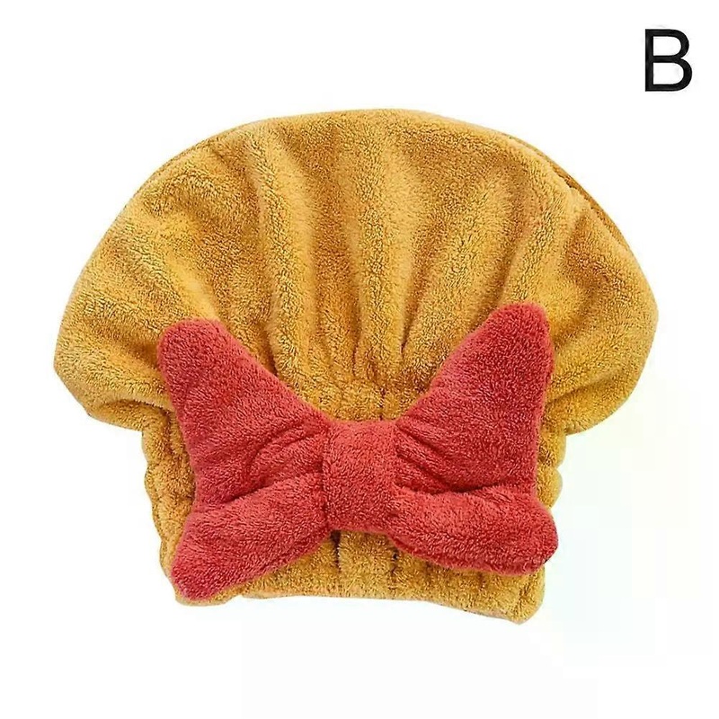 Microfiber Drying Hair Caps For Women Girls Quick Dry Hair Towel Turban Hat Bathing Soft Hair Towel Wrap With Cute Butterfly Bow