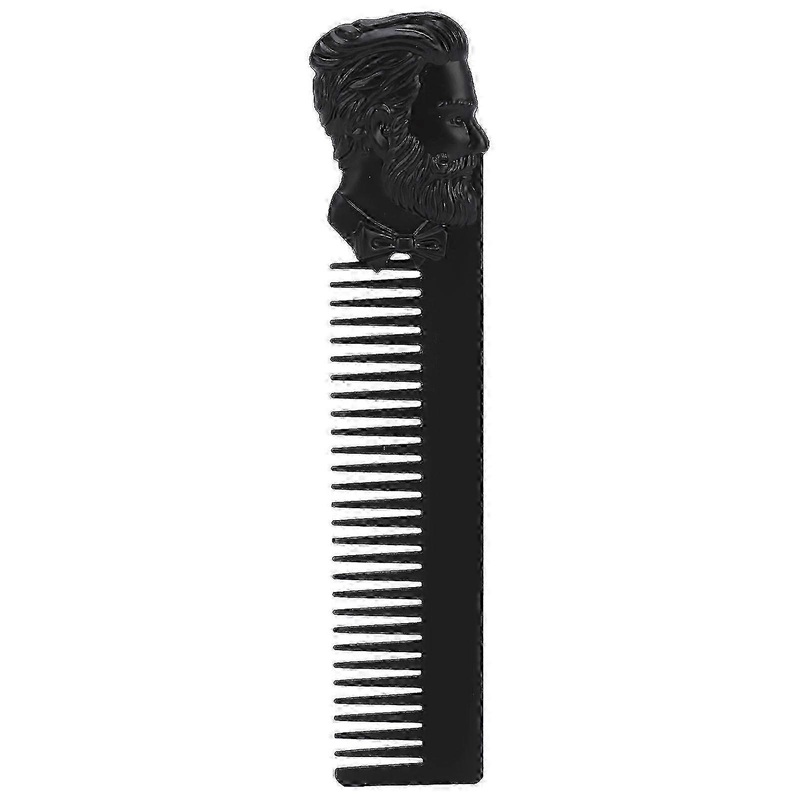 Zinc Alloy Oil Hair Comb Portable Three Dimensional Engraving Vintage Beard Comb for Hair Salon Home Black