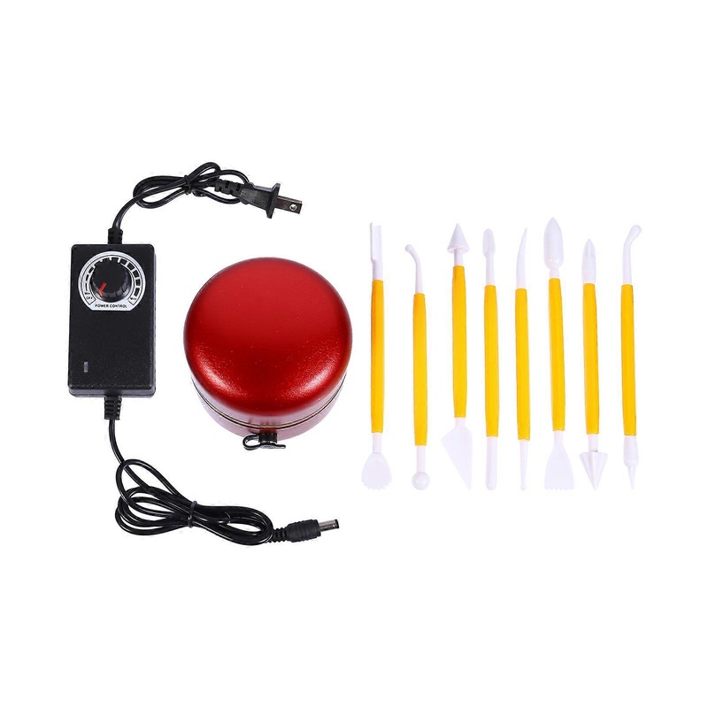 1 Set Pottery Adjustable Direction Pottery Working Tool With Turntable Electric Maker For Beginners Plug