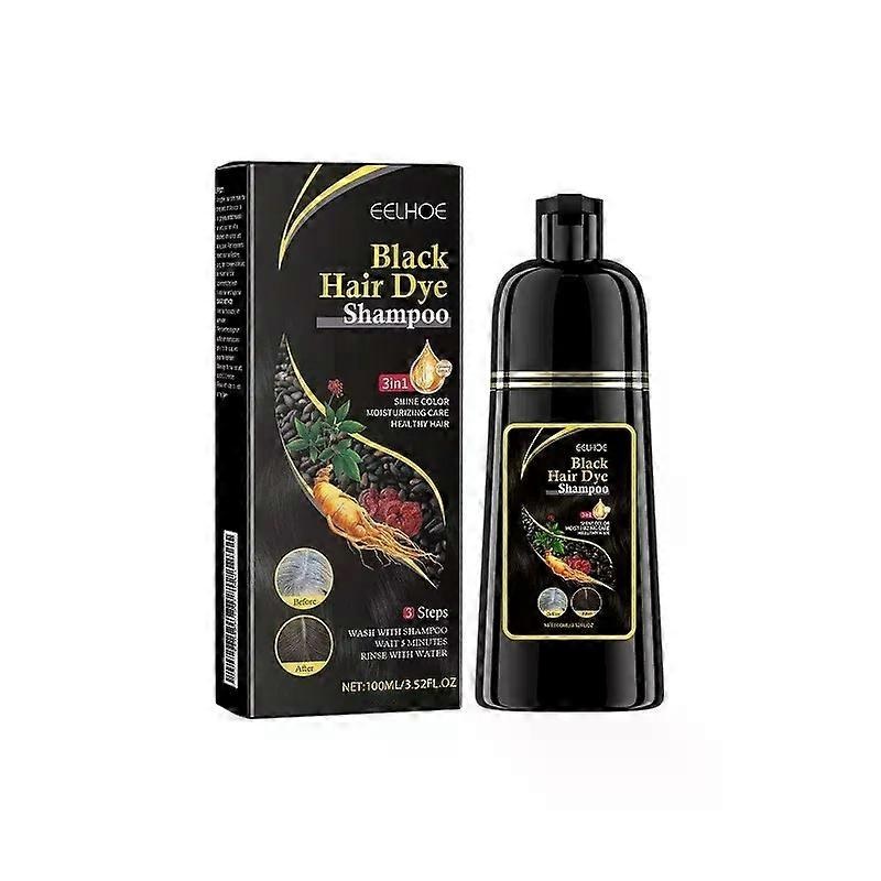 100ml Natural Herbal Hair Dye Shampoo 3 in 1 Hair Color Shampoo for Gary Hair Dark Brown Black And Women Men Grey Coverage 2024