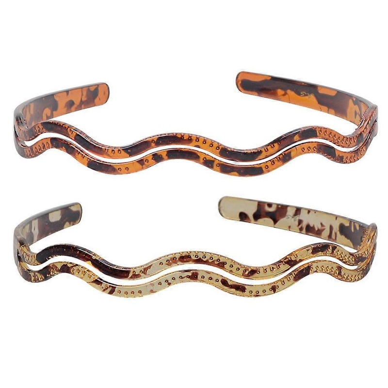 Assorted Color 2pcs Resin Hair Hoops Ushaped Hair Bands Toothed Headband Hair Tying