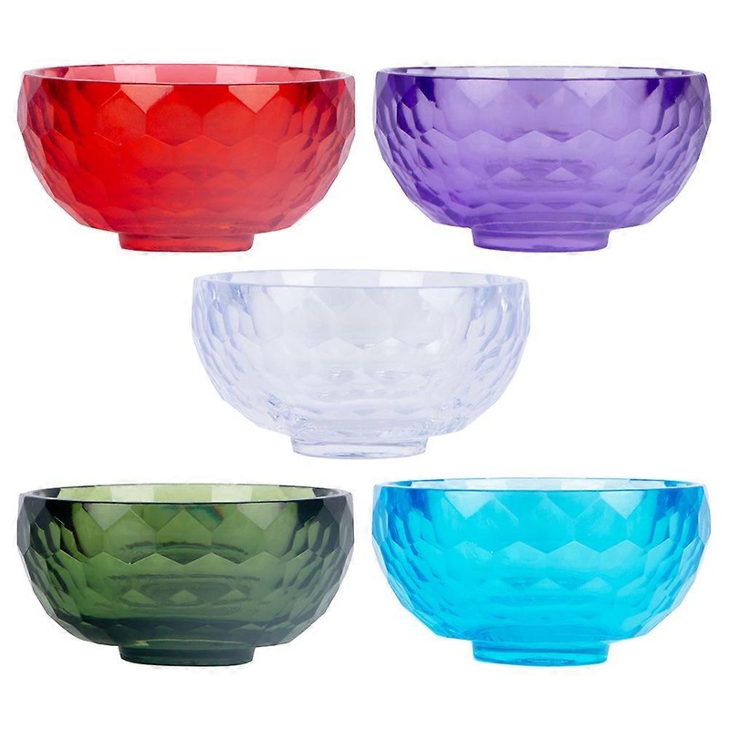 Facial Mask Mixing Bowl Set of 5 Acrylic Crystal Bowls for Mixing Lightweight Portable and Durable Assorted Color