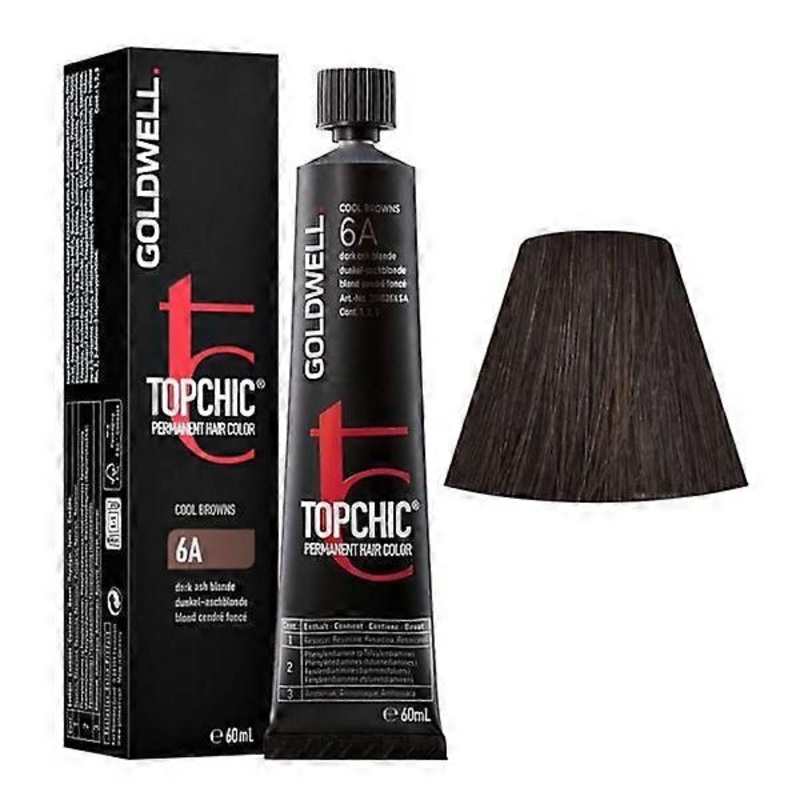 Hair Color – Goldwell – Topchic – 60ml tube – 6A – Cream – All hair types 6A