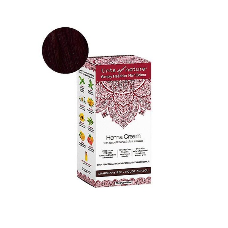 Tints of Nature, Mahogany Red Henna Cream Semi Permanent 70ml
