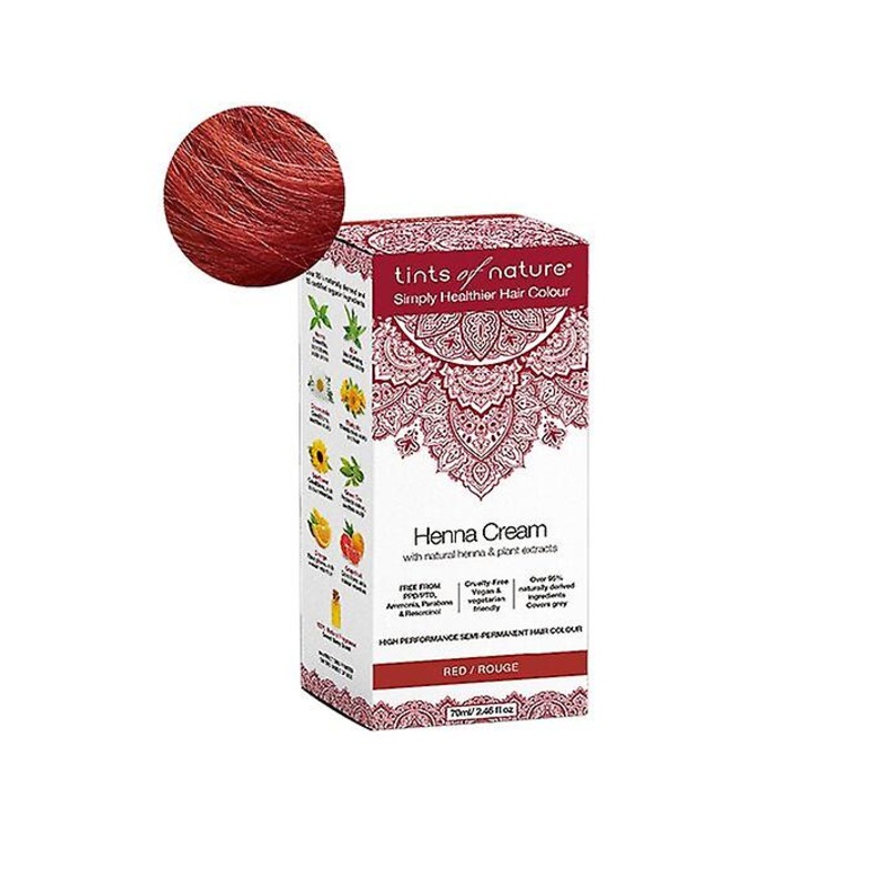 Tints of Nature, Red Henna Cream Semi Permanent 70ml