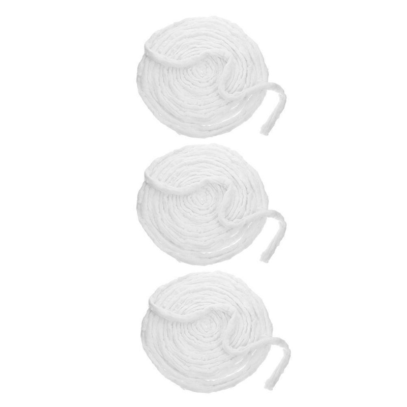 White Cotton Coils for Hair Salon Use High Absorbency Disposable Perm Strips for Daily Hairdressing 3 Packs