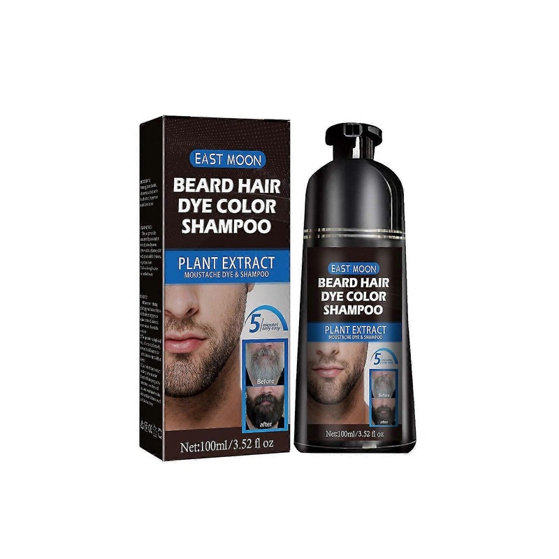 1-3Pcs Beard Color Dye Shampoo Natural Men Mustache Dying Black Darkening
