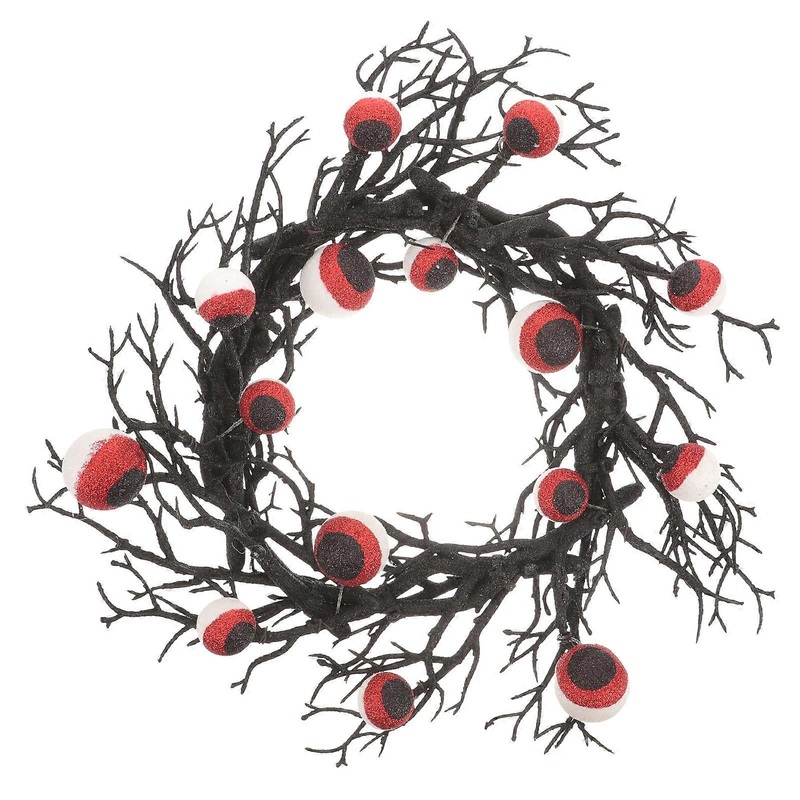 Artificial Halloween Decorative Wreath for Wall and Window Decor with A Scary Appearance Crafted from Plastic in 1Set