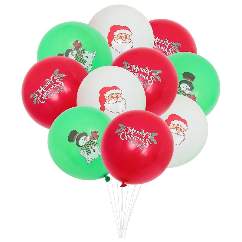 Christmas themed balloons with reliable material for versatile decorating options