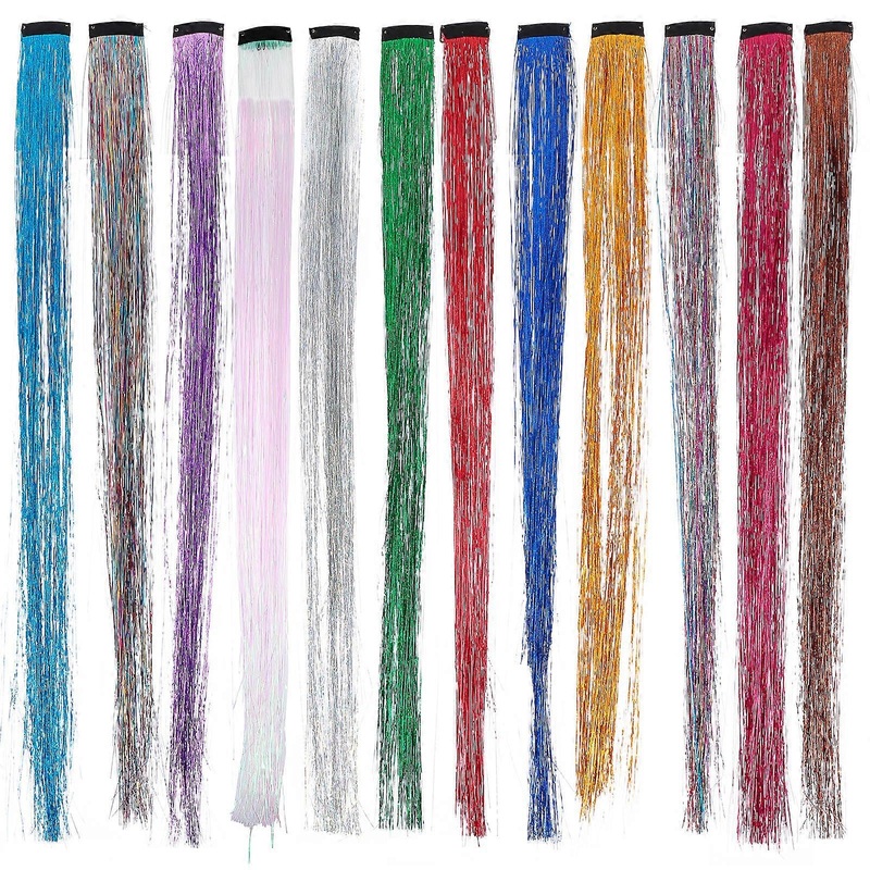 Flexible Hair Tinsel, Temporary Extensions Adding Sparkle, Suitable for Daily Wear