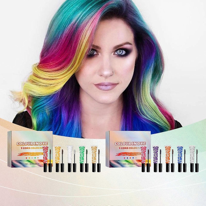 Hair Care Temporary Color Hair Dyes Set DIY Lasting Color Development Healthys Hair Color Multi-glamour Hair Dyes