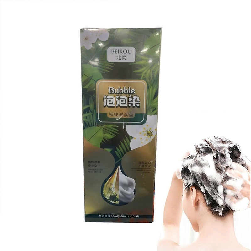 Hair Dye Bubble Hair Dye Botanical Extracts No Scalp No Hair Chestnut Brown