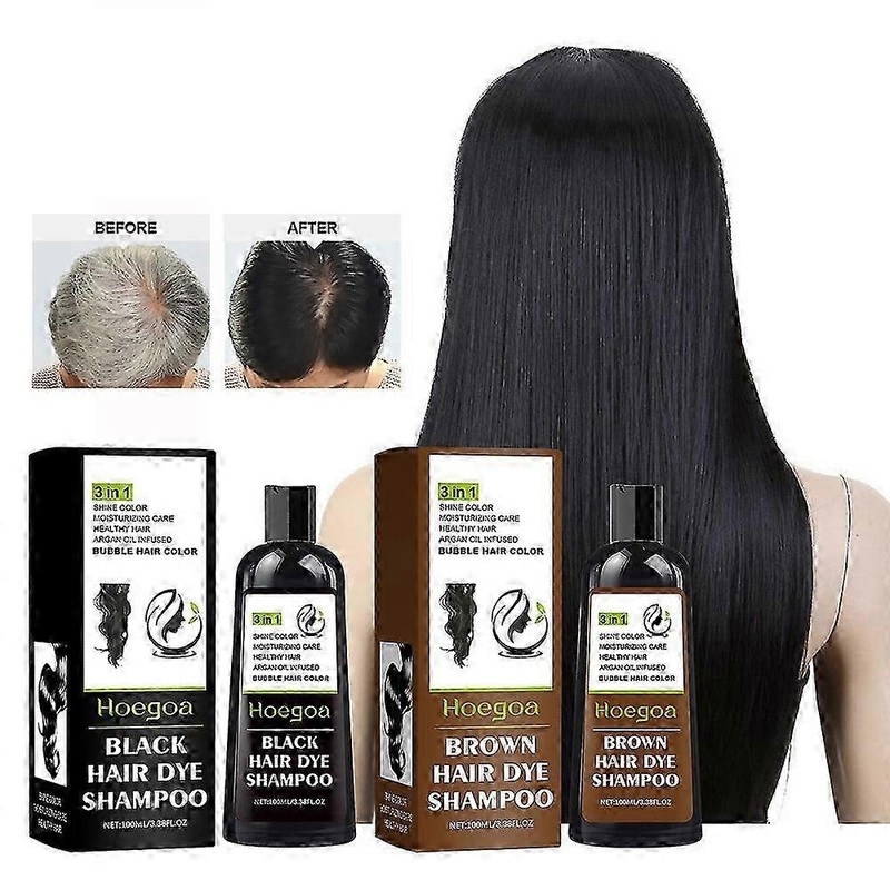 Herbal Hair Dye Shampoo for Grey Coverage – Natural & Fast-Acting Formula for UK Users