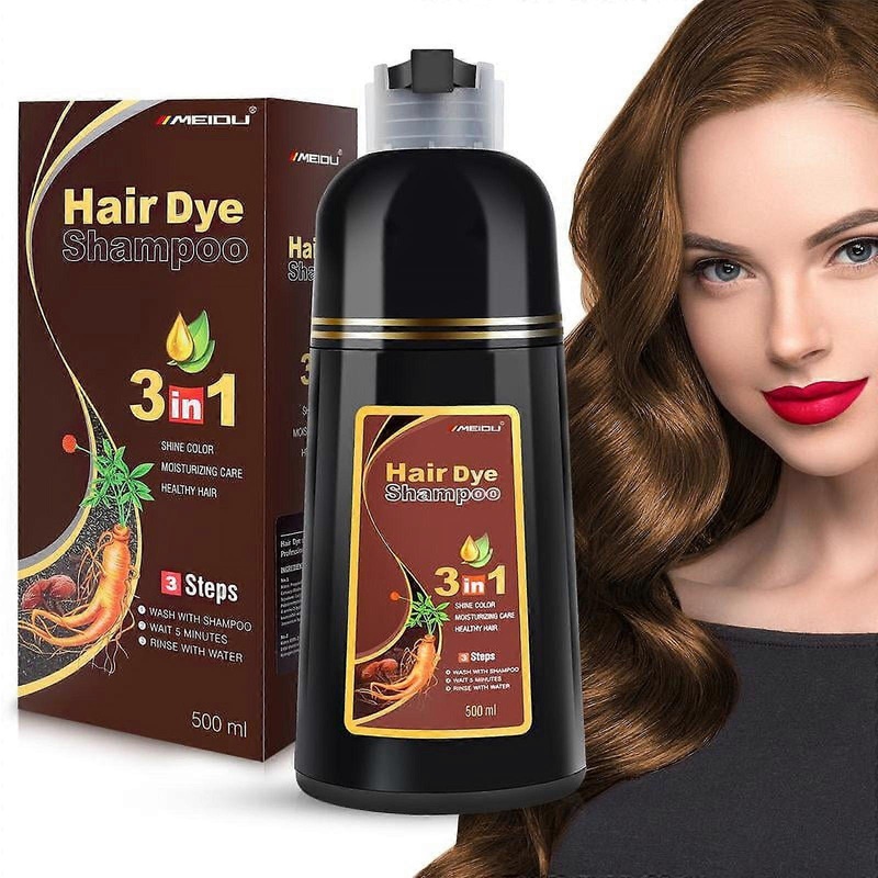 MEIDU 3 in 1 Hair Dye Shampoo – Various colors available,Herbal Ingredients Natural Shampoo, Natural Haircoloring, Plant Haircare,  black hairdye