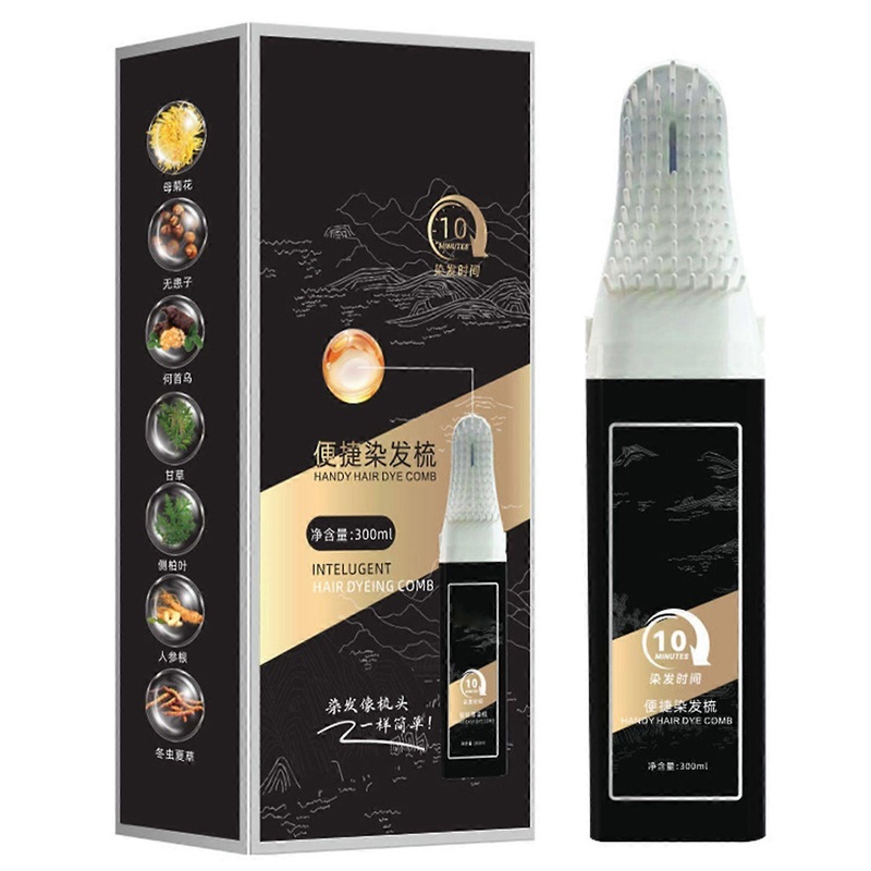 Natural Plant Extract Hair Dye Comb Hypoallergenic Hair Dye Cream Gray Hair Coverage for Women Men