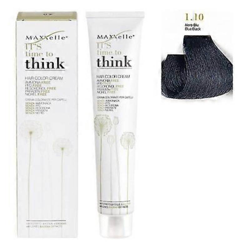 Blue Black Hair Color 1.10 Ammonia-free Hair Color With Argan Oil Think  Maxxelle 100ml