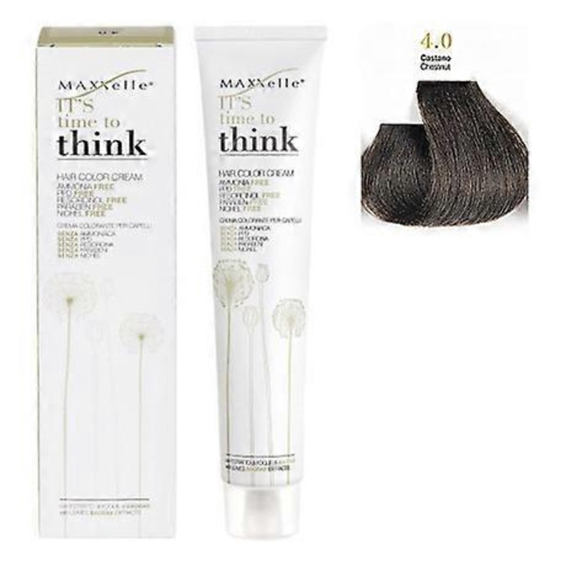 Chestnut 4.0 Ammonia-free Hair Color With Argan Oil Think  Maxxelle 100ml