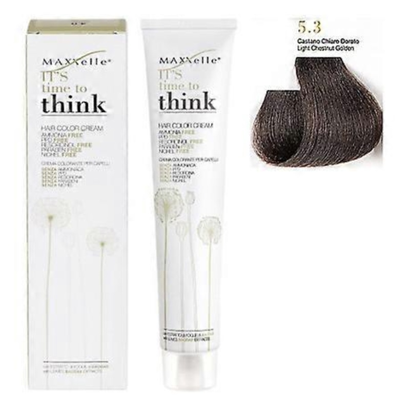 Golden Light Chestnut 5.3 Ammonia-free Hair Color With Argan Oil Think  Maxxelle 100ml
