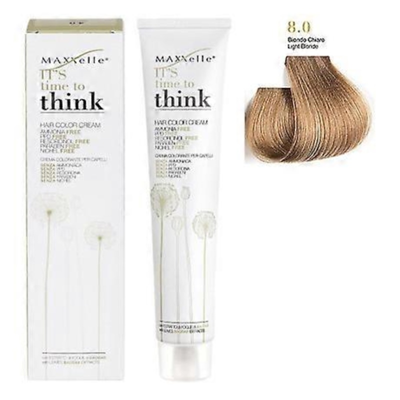 Light Natural Blond 8.0 Ammonia-free Hair Color With Argan Oil Think  Maxxelle 100ml