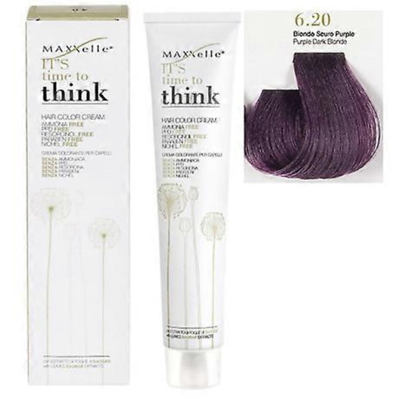 Purple Dark Blond 6.20 Ammonia-free Hair Color With Argan Oil Think  Maxxelle 100ml