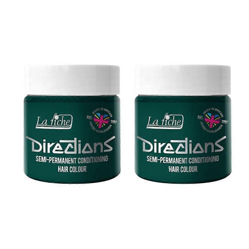 2 x La Riche Directions Semi-Permanent Hair Color 100ml Tubs – Alpine Green