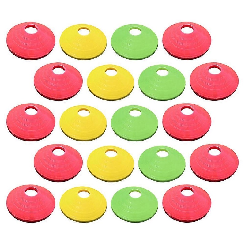Athletic Cones 20Pcs Plastic Soccer Cone Bright Colors Training Obstacle Skating Traffic Control Aid