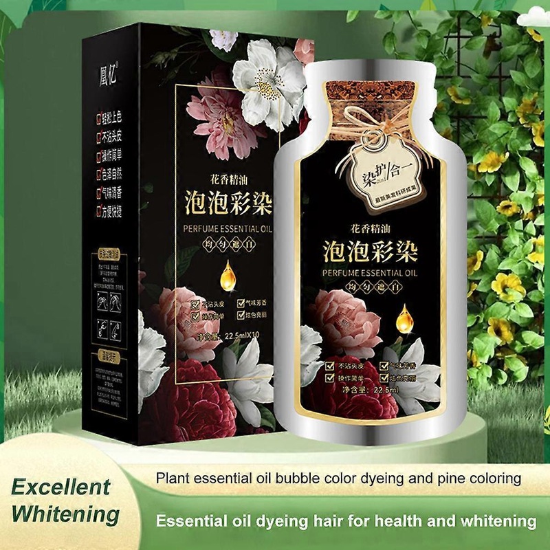 Natural Plant Hair Dye”New_Botanical Bubble Hair Dye 20mlx10 packs Shampoo Color
