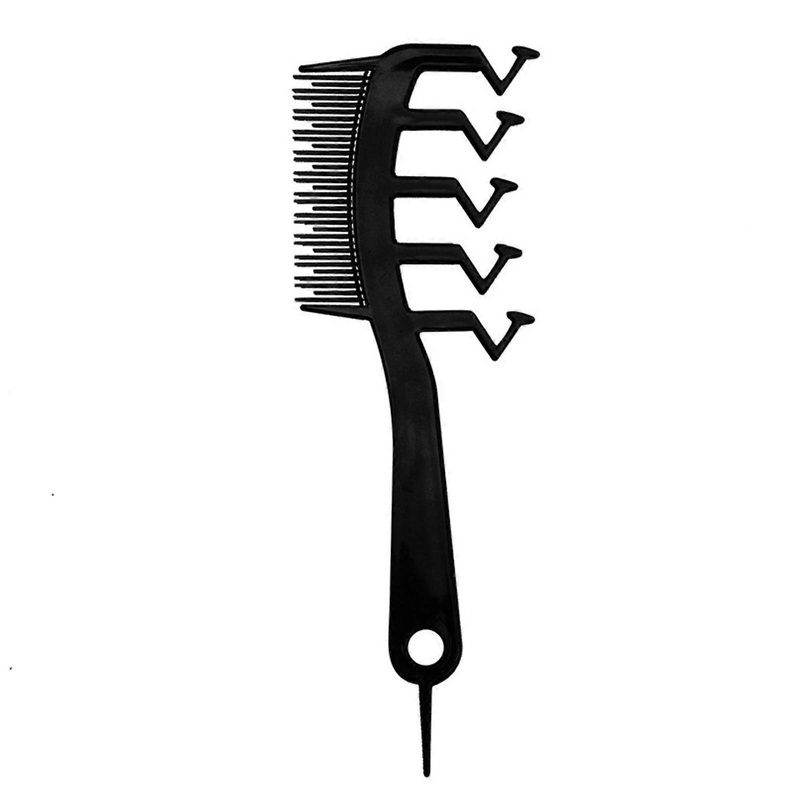 Z-shaped Hair Seam Comb Bangs Combs Styling Hair Root Top Fluffy Hairdressing Tool for Women and Men  Black