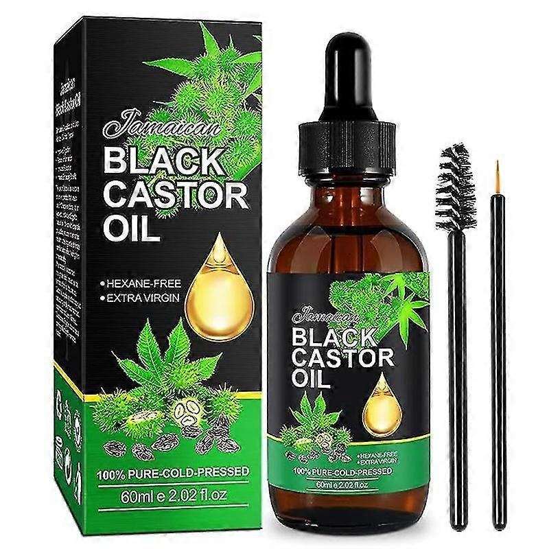 1-3pcs Jamaican Black Castor Oil, Organic 100% Pure Cold Pressed New Hair Growth Oil