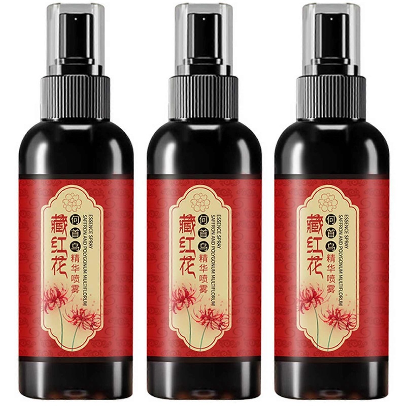 1-3PCS Saffron Essence Spray, Herbal Extracts Hair Serum, Saffron And Polygonum Multiflorum Essence Spray, Anti-Lost Strengthen Hair Root, Non-Frizzy