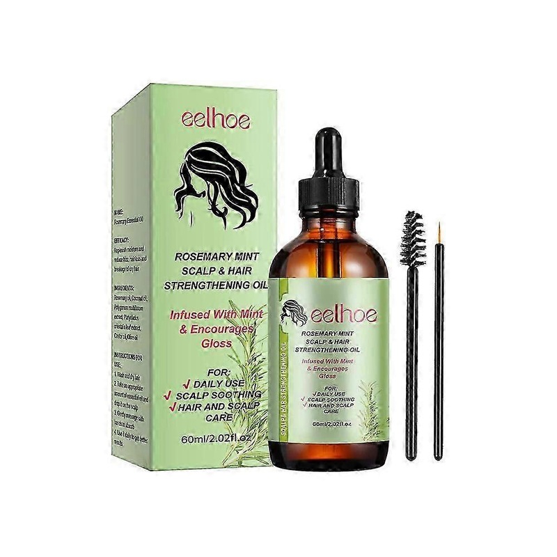 1-3x Rosemary Oil For Hair Growth Skin Care, Organic Rosemary, Natural Rosemary Oil For Hair Loss Treatment, Stimulates Hair Growth, Scalp Massager