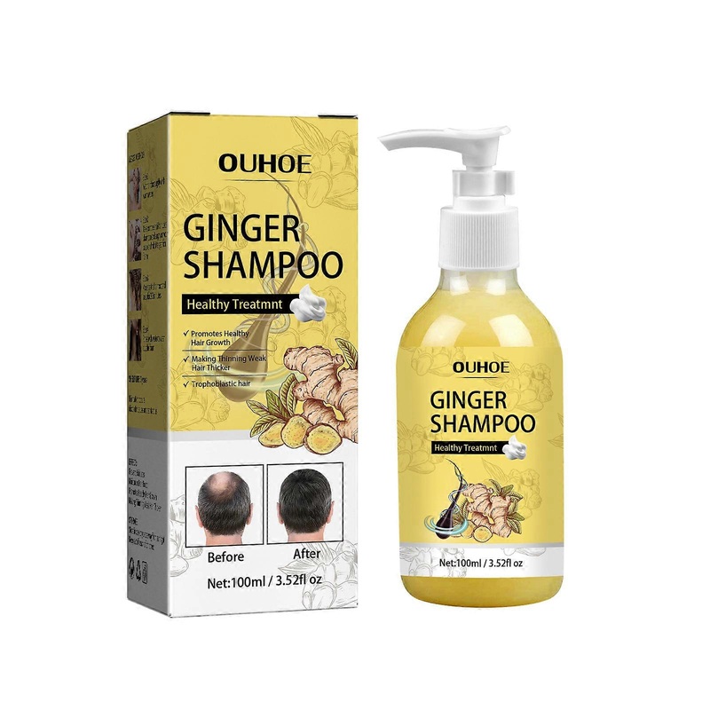 1pcs Unisex Anti Hair Loss Ginger Shampoo Hair Growth Products Shampoo Against Hair Loss Mild Treatment Ginger Shampoo For Hair Loss