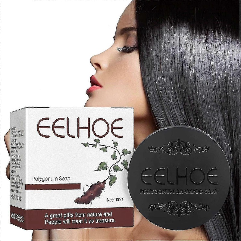 2023 New  Polygonum Soap Black & Thick Hair Fallopia Multiflora Shampoo Bar Polygonum Extract Shampoo Soap Promotes