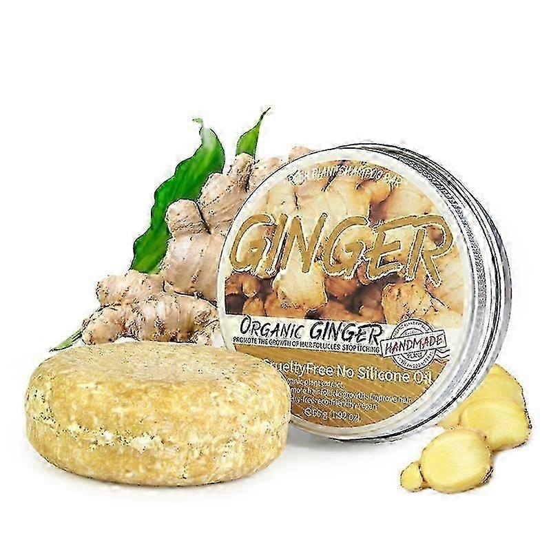 2025 3x Organic Ginger Shampoo Bar Anti Hair Loss Shmpoo Soap Hair Growth Care Soap