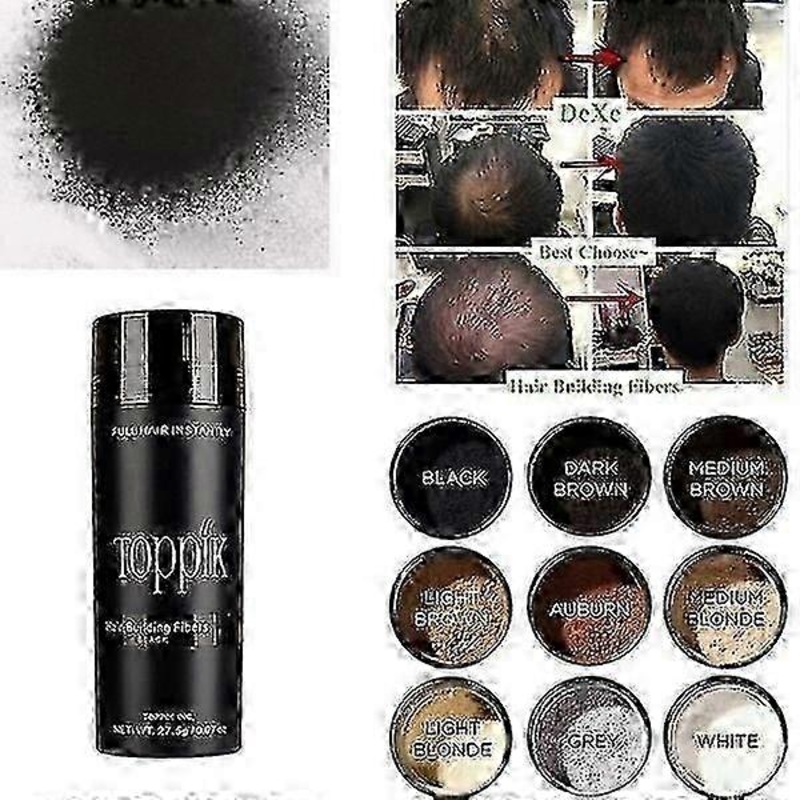 2025 Hair Loss Building Fiber Powder Hair Thickening Powder Keratin Hair Fiber Wig Extension Fiber Hair Care For Women Men 9 Colors