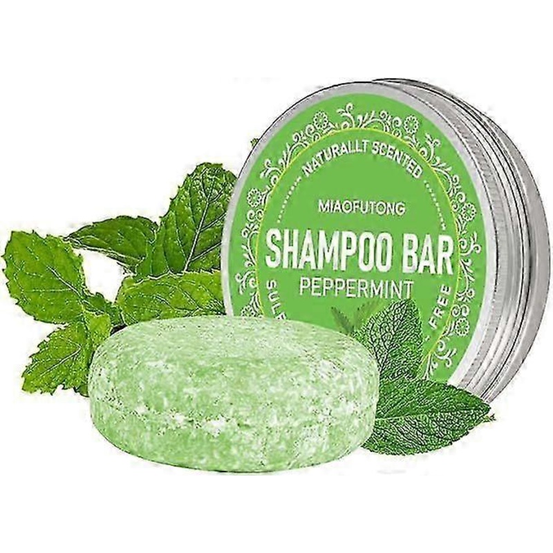 Mint Shampoo Soap,Natural Organic Shampoo Bar,Gentle Cleansing, Nourishes Dry Scalp, Solid Shampoo Soap for All Hair Types,Deep Cleansing, Anti-Dandru